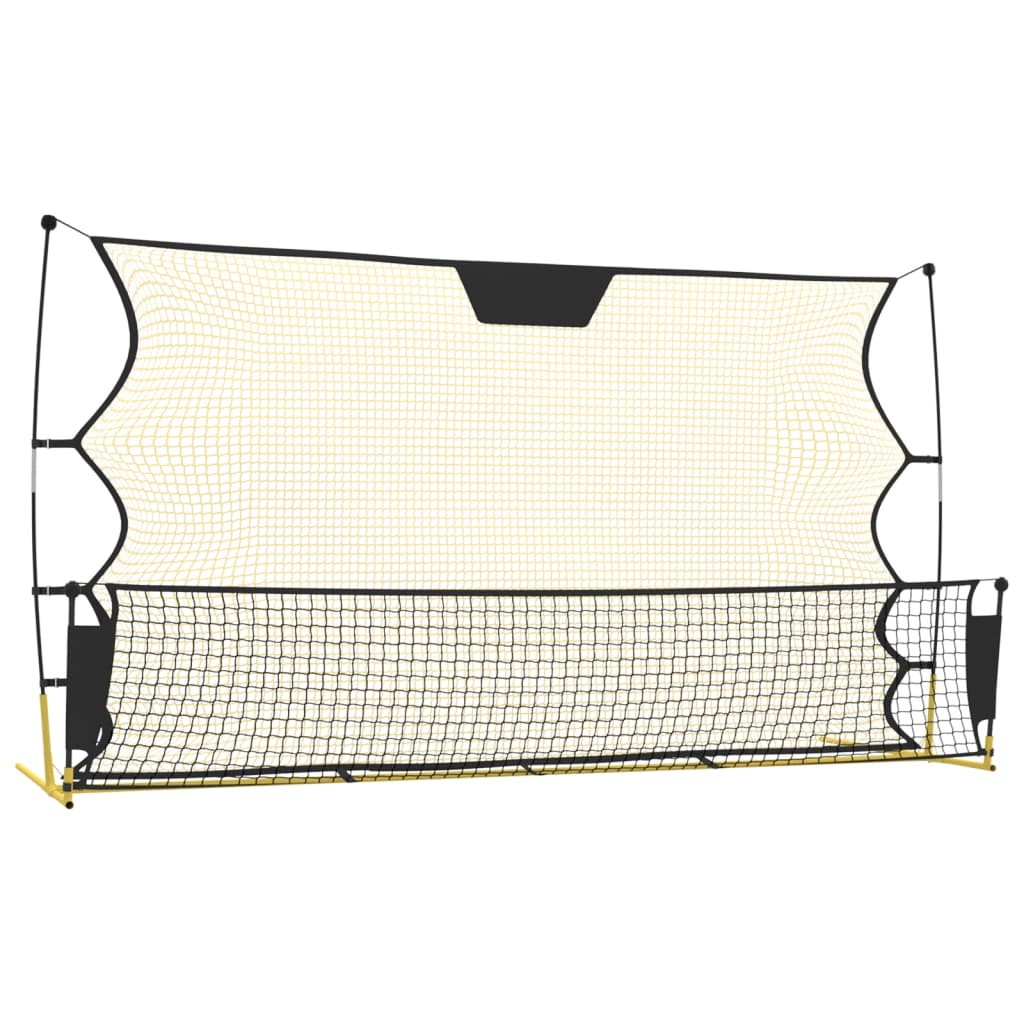 8720845720124_a_en_hd_1 vidaXL Football Rebounder Net Black and Yellow 183x85x120 cm Polyester - Image 2