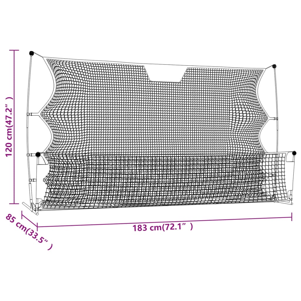 8720845720124_g_en_hd_8 vidaXL Football Rebounder Net Black and Yellow 183x85x120 cm Polyester - Image 10