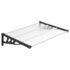 vidaXL Door Canopy Black and Transparent 122x90 cm Polycarbonate - Image 2