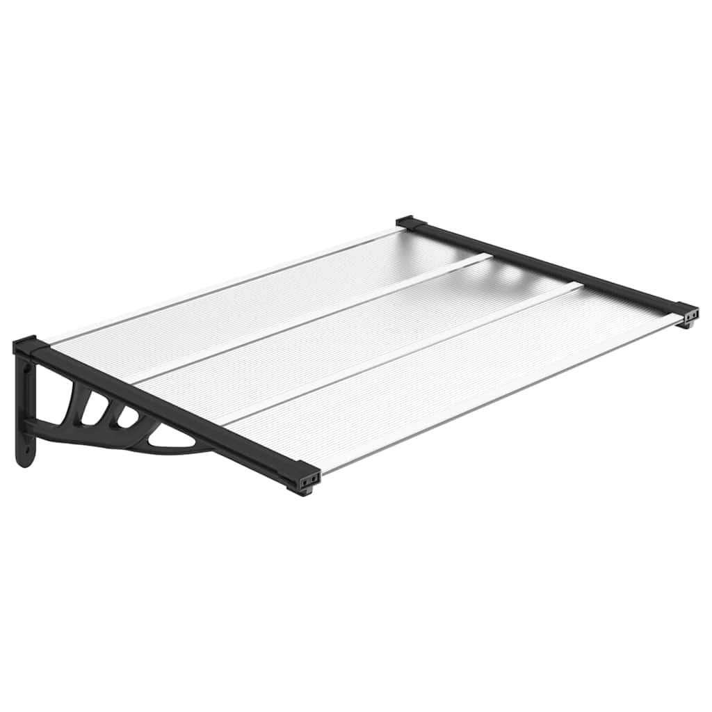 8720845720490_a_en_hd_1 vidaXL Door Canopy Black and Transparent 122x90 cm Polycarbonate - Image 2