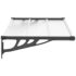 vidaXL Door Canopy Black and Transparent 122x90 cm Polycarbonate - Image 4