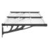 vidaXL Door Canopy Black and Transparent 152.5x90 cm Polycarbonate - Image 4