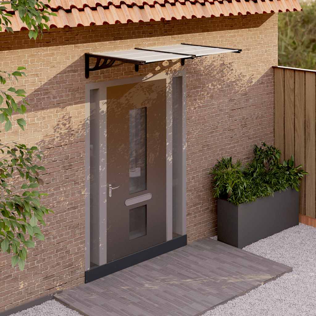 8720845720506_m_en_hd_1 vidaXL Door Canopy Black and Transparent 152.5x90 cm Polycarbonate - Image 1