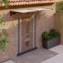 vidaXL Door Canopy Black and Transparent 239x90 cm Polycarbonate