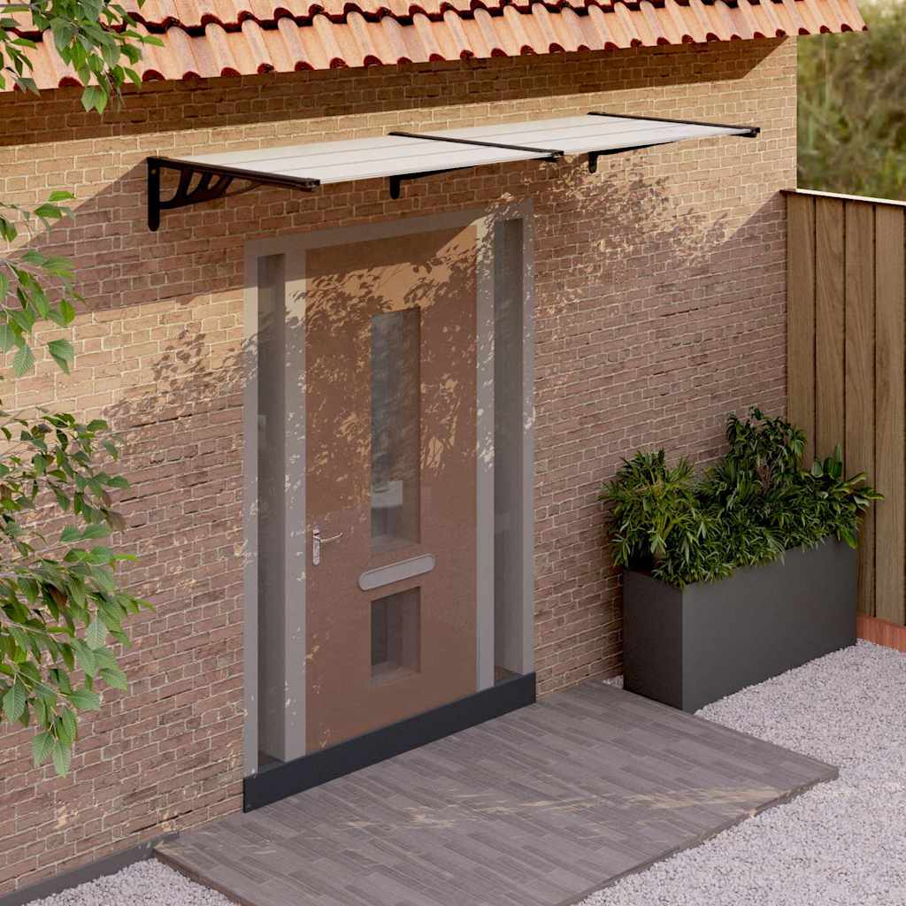8720845720520_m_en_hd_1 vidaXL Door Canopy Black and Transparent 239x90 cm Polycarbonate - Image 1