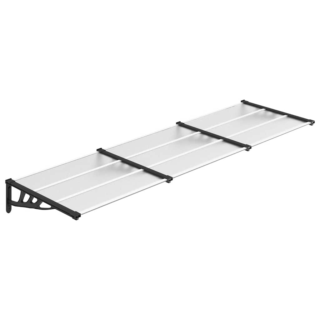 8720845720537_a_en_hd_1 vidaXL Door Canopy Black and Transparent 297.5x90 cm Polycarbonate - Image 2