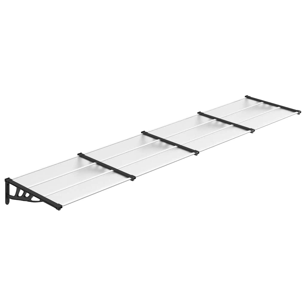 8720845720551_a_en_hd_1 vidaXL Door Canopy Black and Transparent 396x90 cm Polycarbonate - Image 2