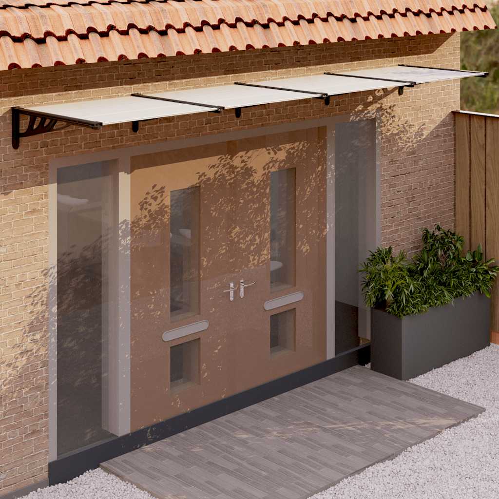 8720845720551_m_en_hd_1 vidaXL Door Canopy Black and Transparent 396x90 cm Polycarbonate - Image 1