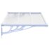 vidaXL Door Canopy Grey and Transparent 122x90 cm Polycarbonate - Image 4