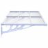 vidaXL Door Canopy Grey and Transparent 152.5x90 cm Polycarbonate - Image 4