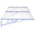 vidaXL Door Canopy Grey and Transparent 199x90 cm Polycarbonate - Image 4