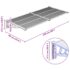 vidaXL Door Canopy Grey and Transparent 239x90 cm Polycarbonate - Image 6
