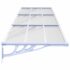 vidaXL Door Canopy Grey and Transparent 358.5x90 cm Polycarbonate - Image 4