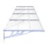 vidaXL Door Canopy Grey and Transparent 396x90 cm Polycarbonate - Image 4