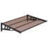 vidaXL Door Canopy Black 122x90 cm Polycarbonate - Image 2