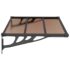 vidaXL Door Canopy Black 122x90 cm Polycarbonate - Image 4