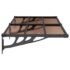 vidaXL Door Canopy Black 152.5x90 cm Polycarbonate - Image 4