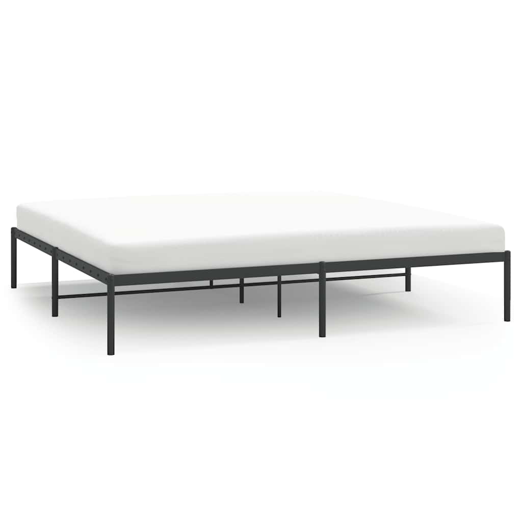 8720845720926_a_en_hd_1 vidaXL Metal Bed Frame without Mattress Black 183x203 cm King - Image 2