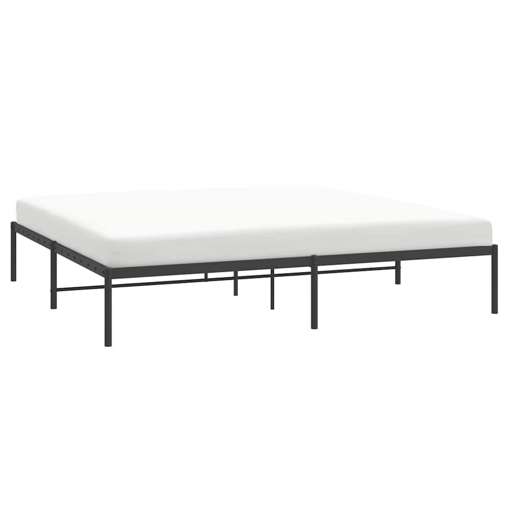 8720845720926_g_en_hd_2 vidaXL Metal Bed Frame without Mattress Black 183x203 cm King - Image 4