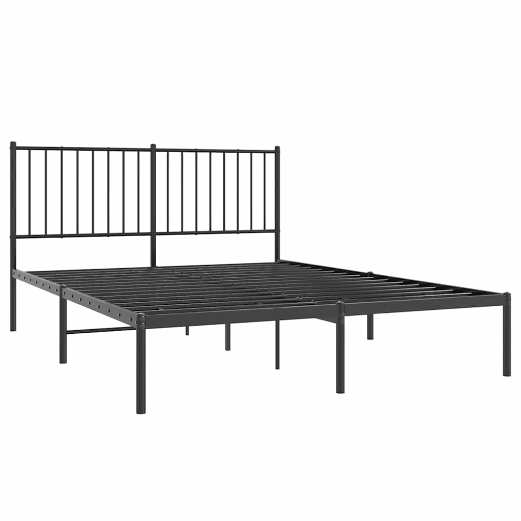 8720845721053_g_en_hd_1 vidaXL Metal Bed Frame without Mattress with Headboard Black 135x190 cm - Image 3