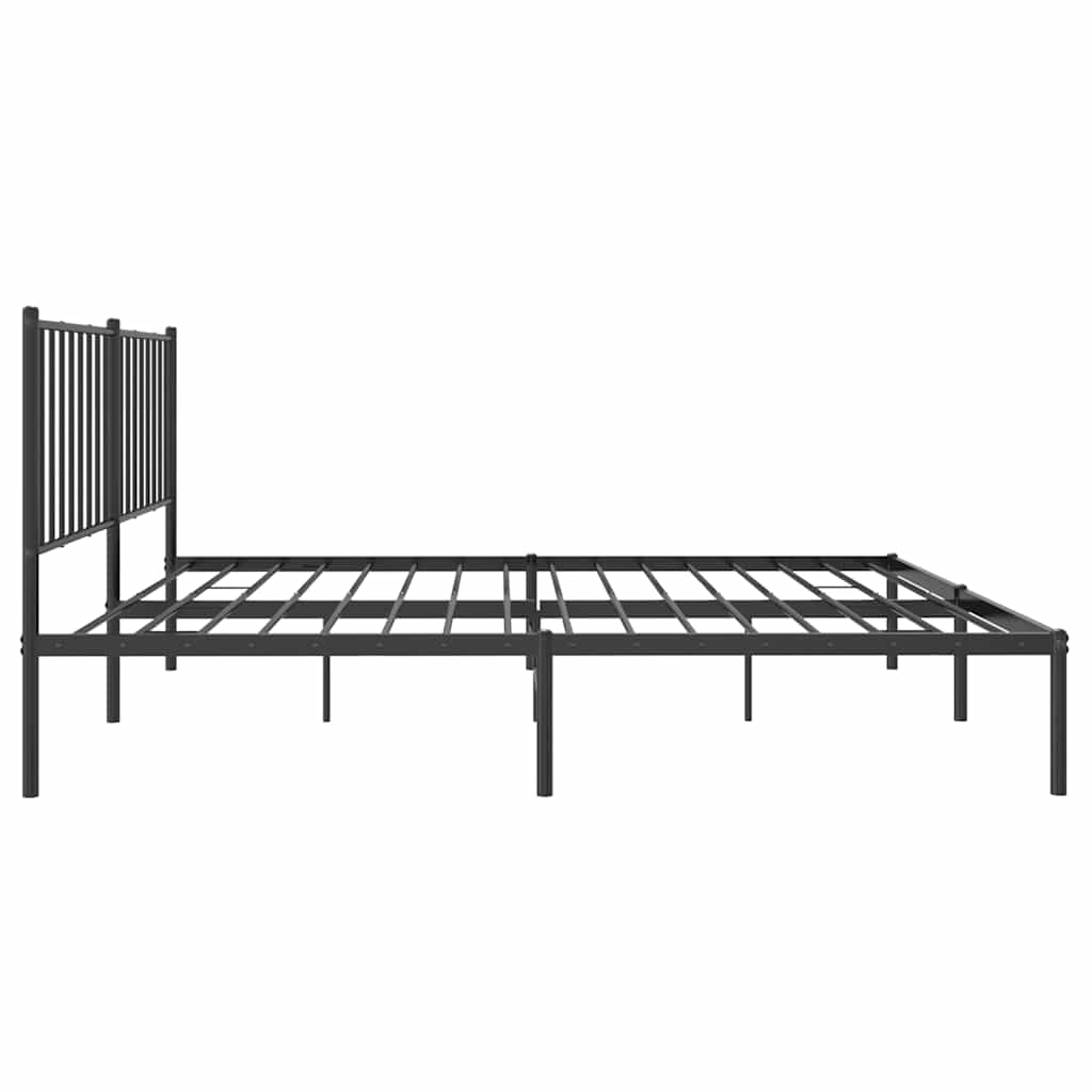 8720845721053_g_en_hd_5 vidaXL Metal Bed Frame without Mattress with Headboard Black 135x190 cm - Image 7