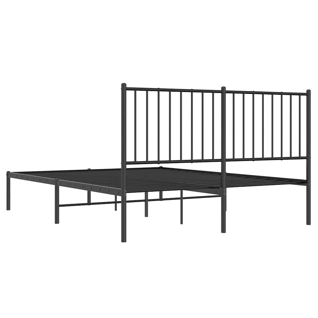 8720845721053_g_en_hd_6 vidaXL Metal Bed Frame without Mattress with Headboard Black 135x190 cm - Image 8
