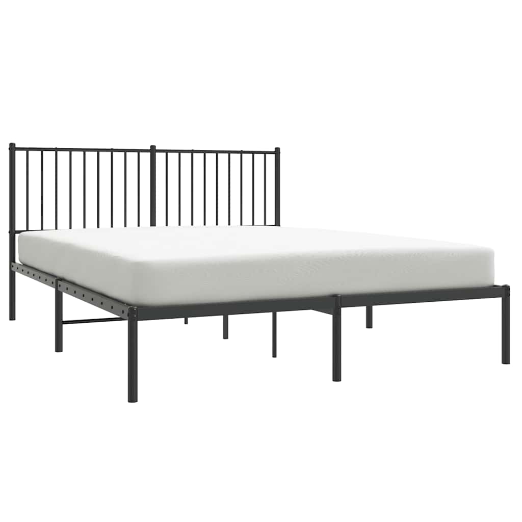 8720845721084_g_en_hd_3 vidaXL Metal Bed Frame without Mattress with Headboard Black 150x200 cm - Image 5