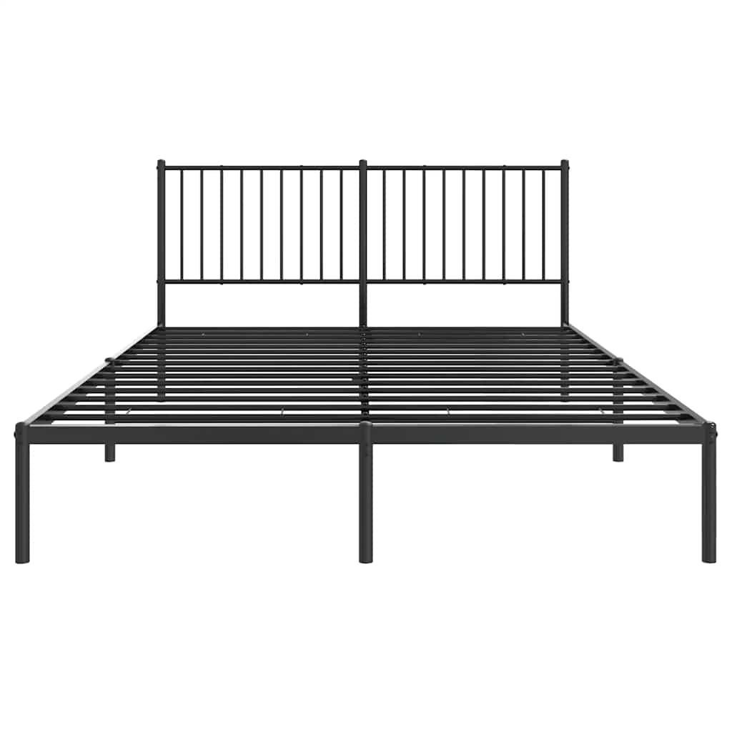 8720845721084_g_en_hd_4 vidaXL Metal Bed Frame without Mattress with Headboard Black 150x200 cm - Image 6