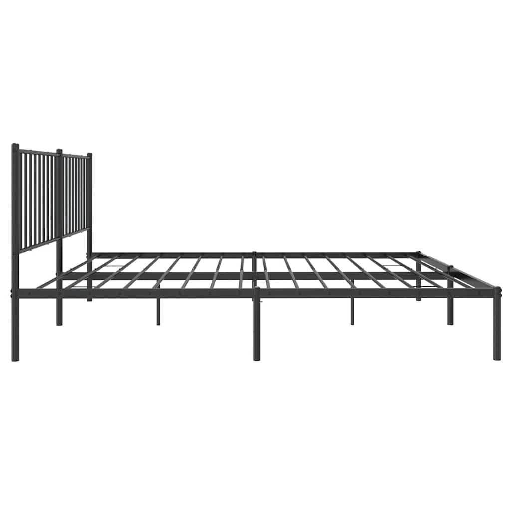 8720845721084_g_en_hd_5 vidaXL Metal Bed Frame without Mattress with Headboard Black 150x200 cm - Image 7