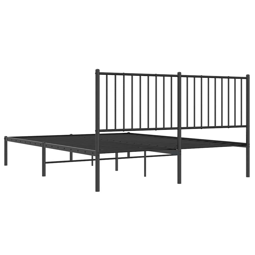 8720845721084_g_en_hd_6 vidaXL Metal Bed Frame without Mattress with Headboard Black 150x200 cm - Image 8