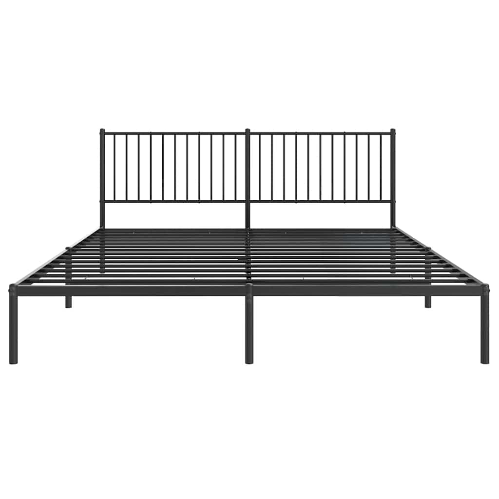 8720845721107_g_en_hd_3 vidaXL Metal Bed Frame without Mattress with Headboard Black 183x203 cm King - Image 5