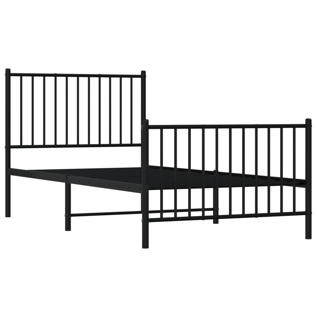 8720845721169_g_en_hd_1 vidaXL Metal Bed Frame without Mattress with Footboard Black 90x190 cm - Image 3