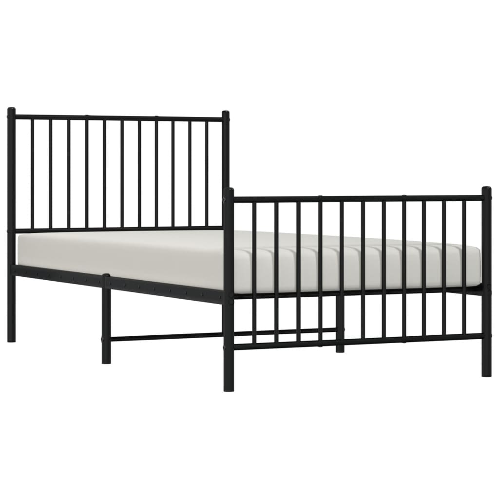 8720845721169_g_en_hd_2 vidaXL Metal Bed Frame without Mattress with Footboard Black 90x190 cm - Image 4