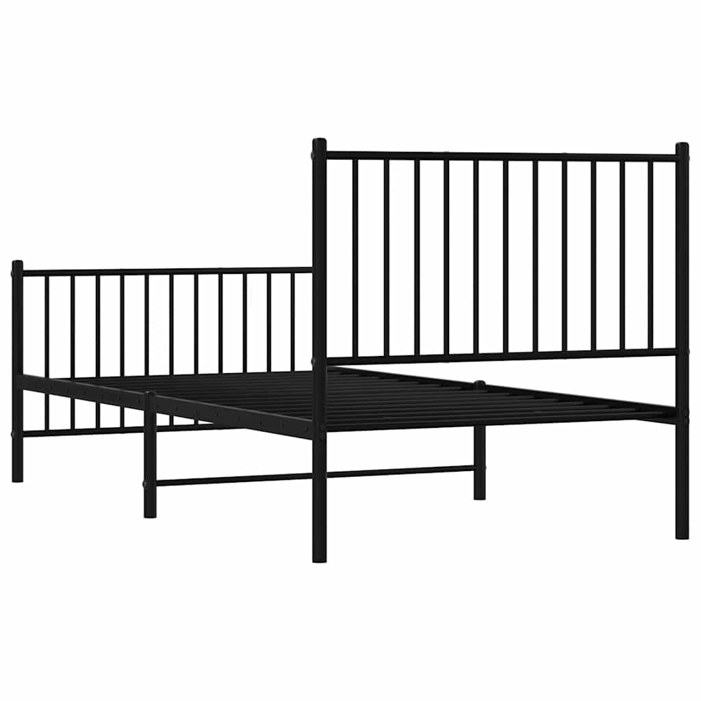 8720845721169_g_en_hd_5 vidaXL Metal Bed Frame without Mattress with Footboard Black 90x190 cm - Image 7