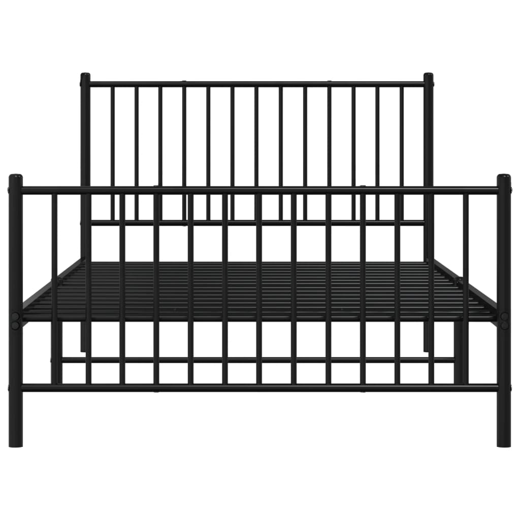 8720845721206_g_en_hd_3 vidaXL Metal Bed Frame without Mattress with Footboard Black 107x203 cm King Single - Image 5