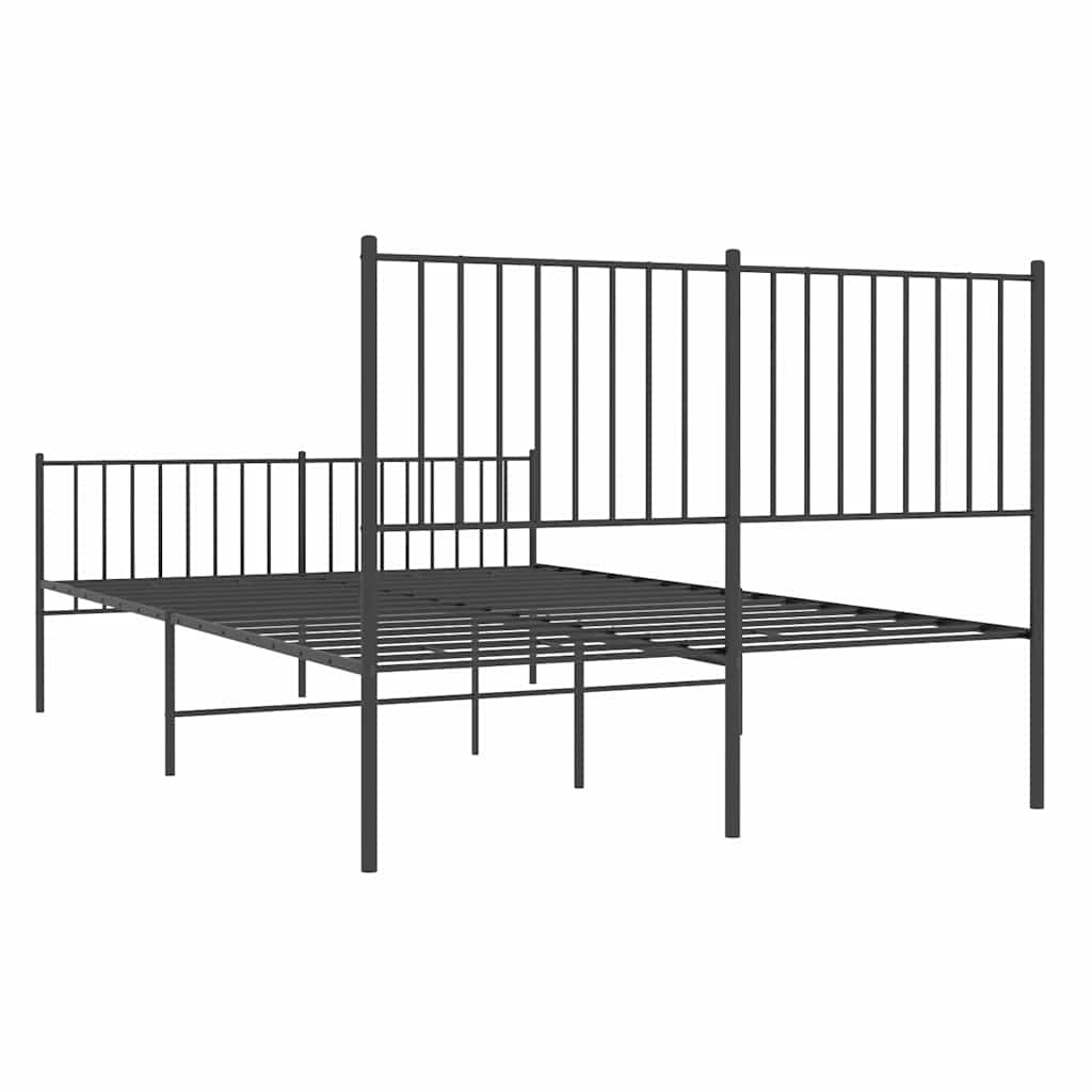 8720845721237_g_en_hd_6 vidaXL Metal Bed Frame without Mattress with Footboard Black 135x190 cm - Image 8