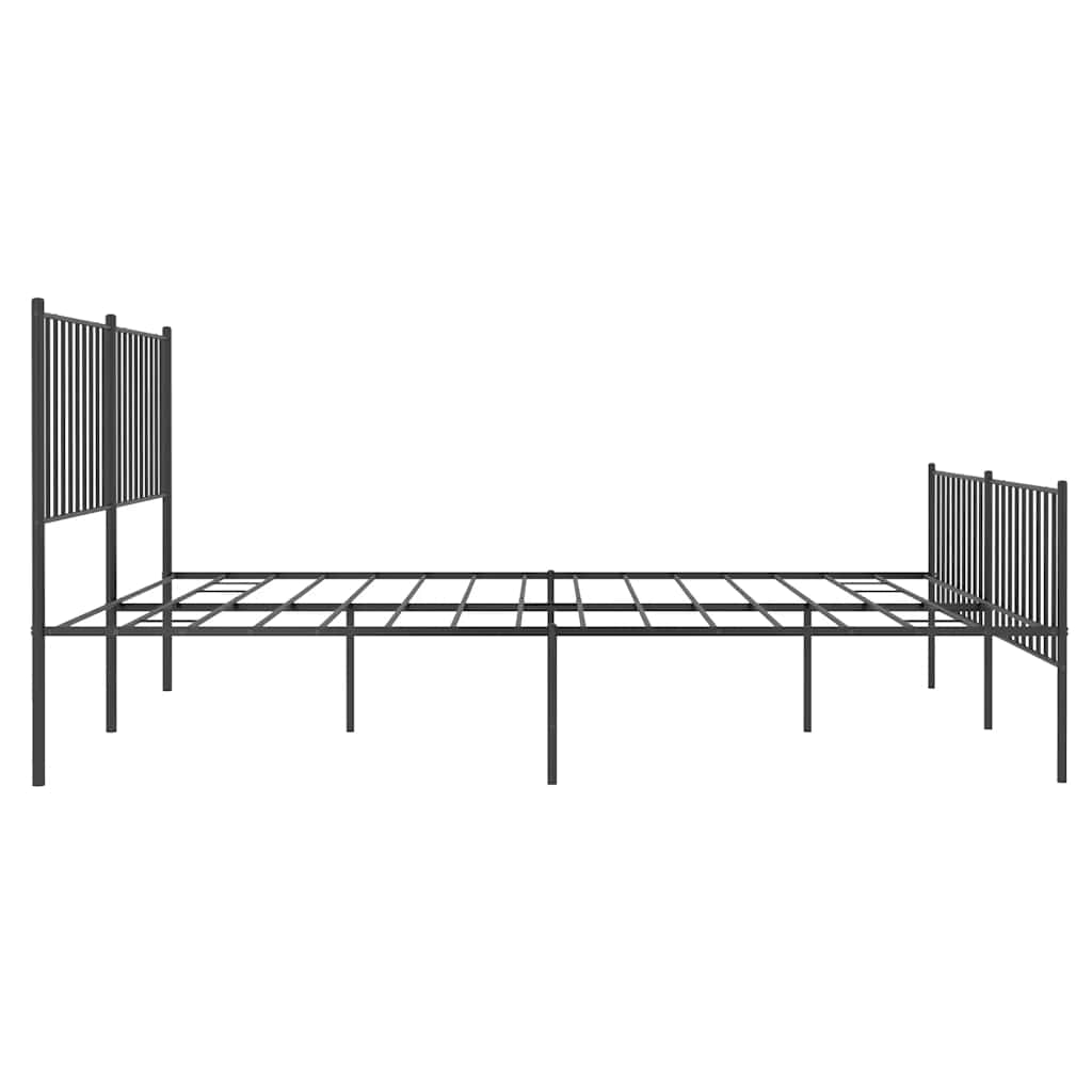 8720845721268_g_en_hd_5 vidaXL Metal Bed Frame without Mattress with Footboard Black 150x200 cm - Image 7