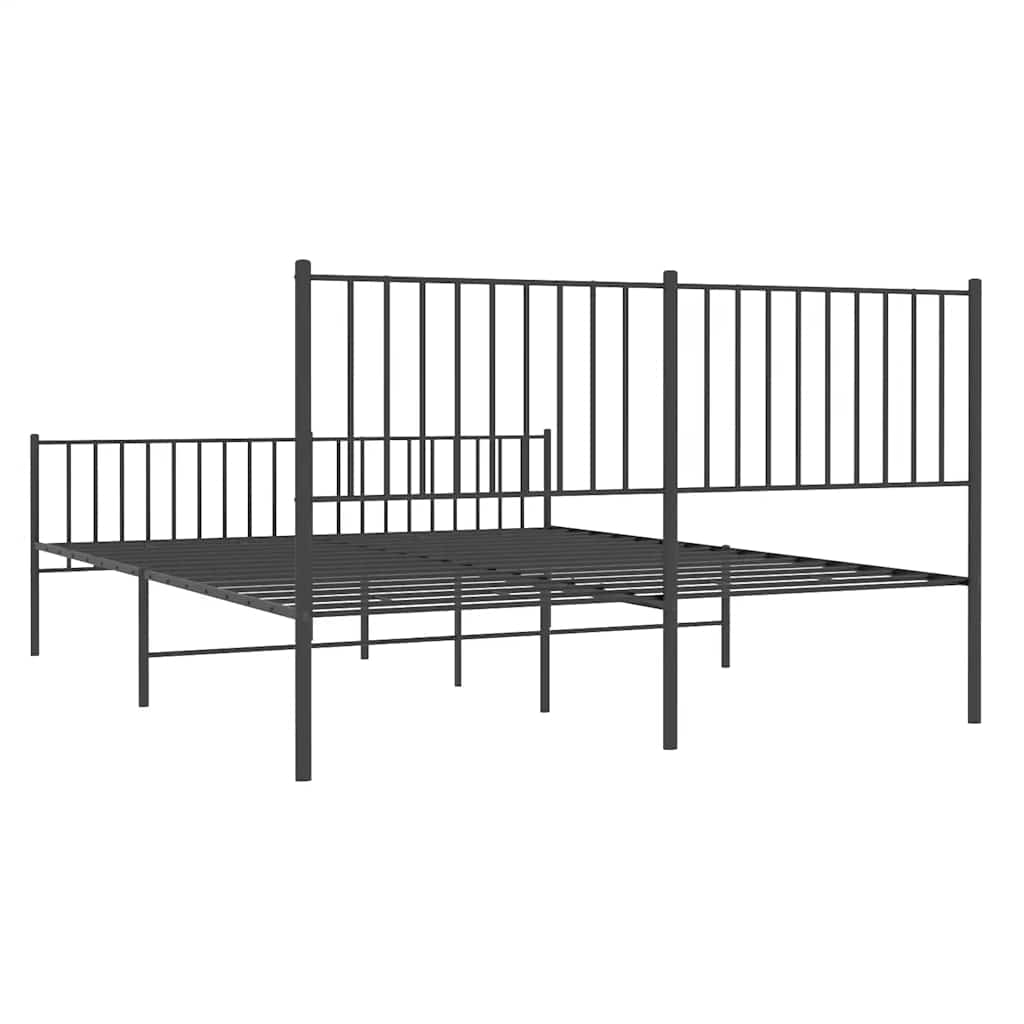 8720845721268_g_en_hd_6 vidaXL Metal Bed Frame without Mattress with Footboard Black 150x200 cm - Image 8