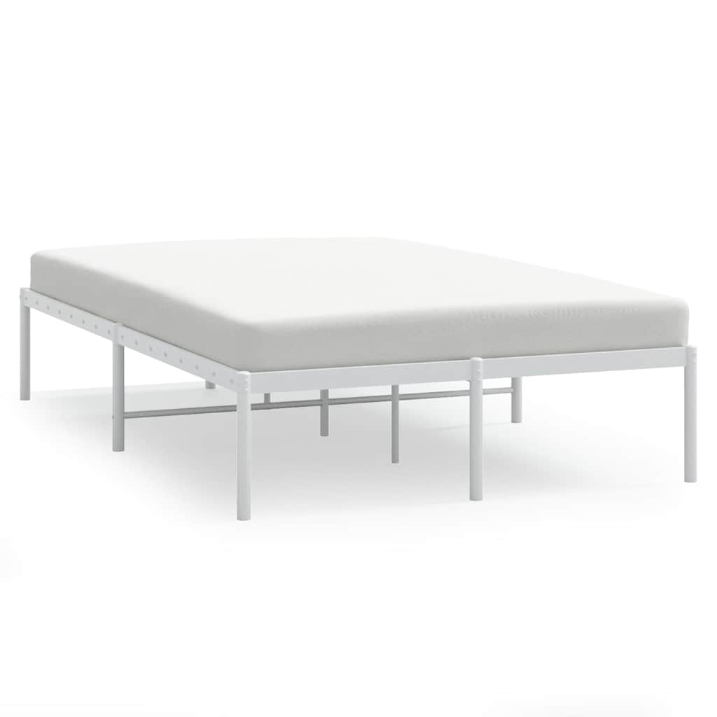 8720845721541_a_en_hd_1 vidaXL Metal Bed Frame without Mattress White 135x190 cm - Image 2