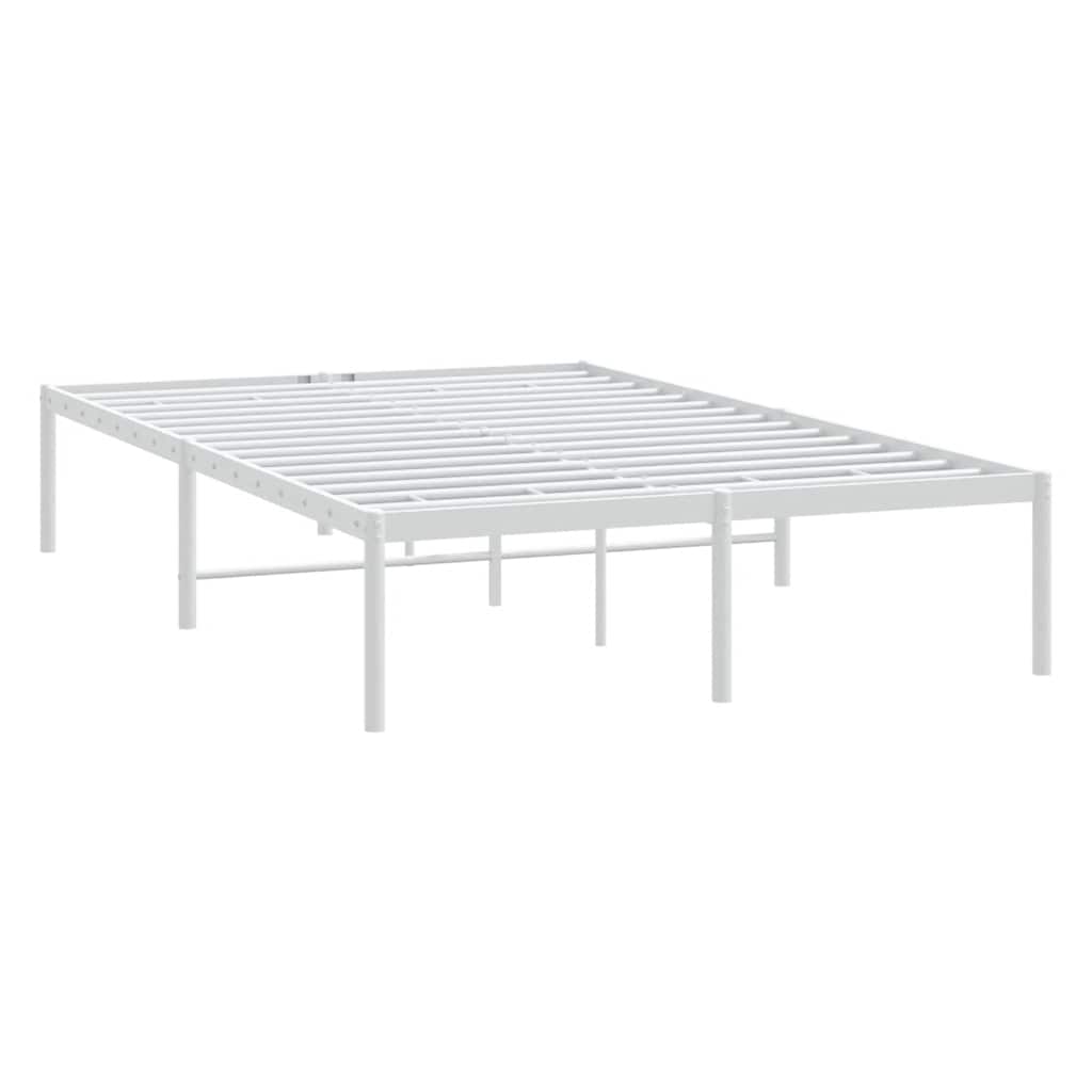8720845721541_g_en_hd_1 vidaXL Metal Bed Frame without Mattress White 135x190 cm - Image 3