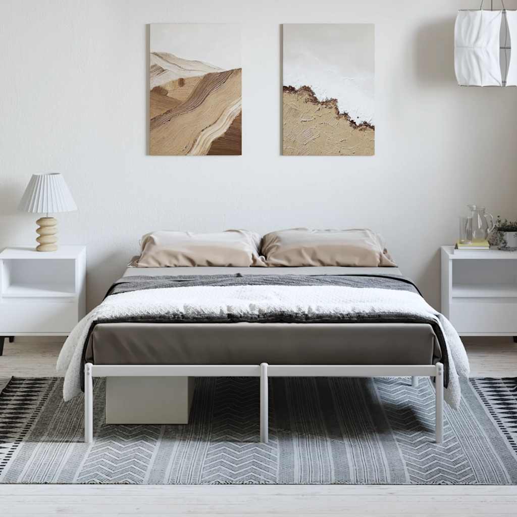 8720845721541_g_en_hd_2 vidaXL Metal Bed Frame without Mattress White 135x190 cm - Image 4