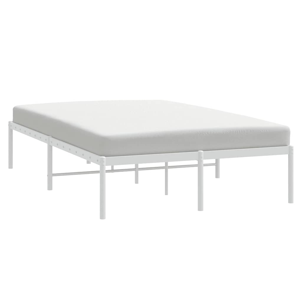 8720845721541_g_en_hd_3 vidaXL Metal Bed Frame without Mattress White 135x190 cm - Image 5