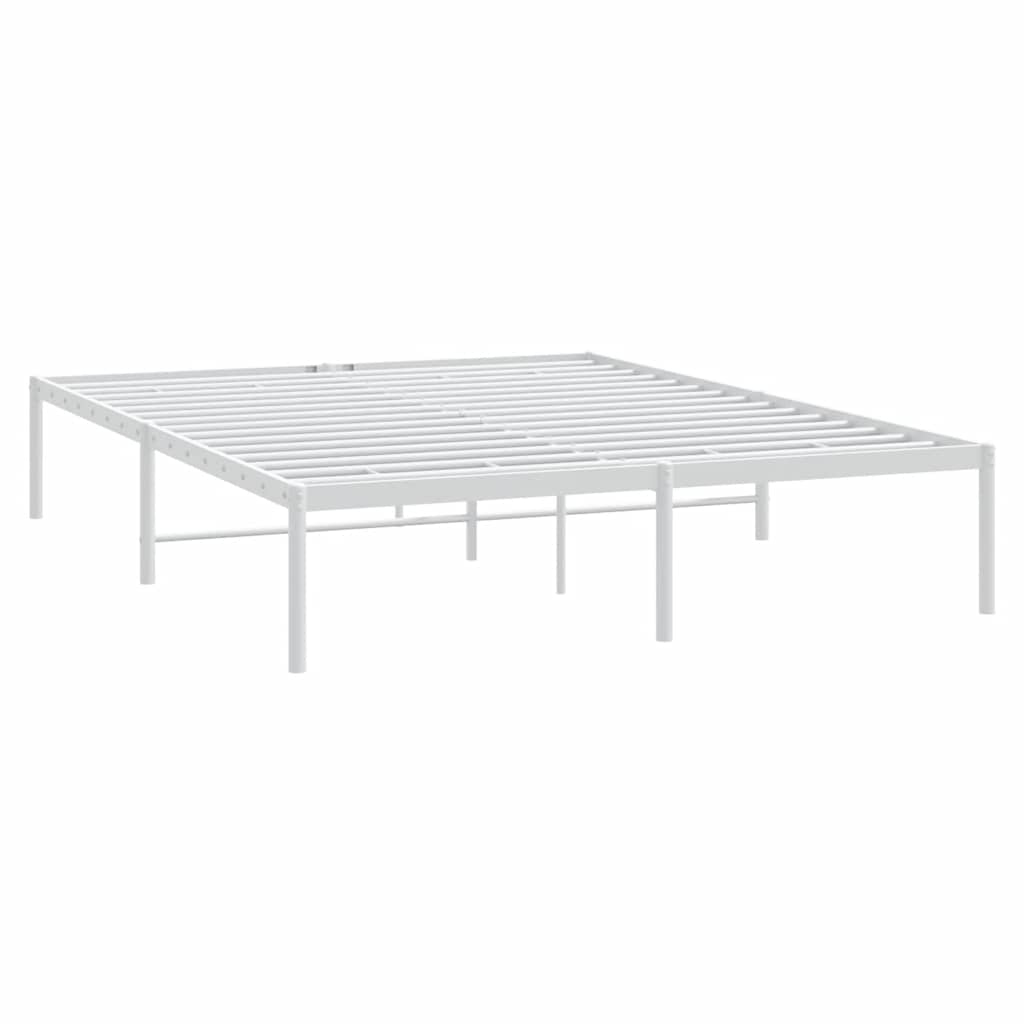 8720845721572_g_en_hd_1 vidaXL Metal Bed Frame without Mattress White 150x200 cm - Image 3