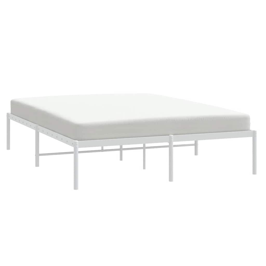 8720845721572_g_en_hd_3 vidaXL Metal Bed Frame without Mattress White 150x200 cm - Image 5