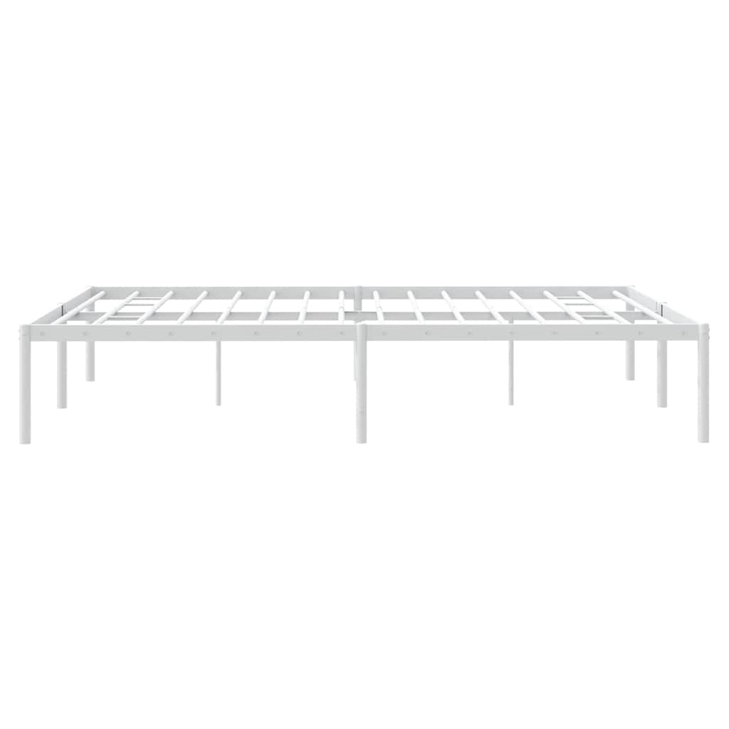 8720845721572_g_en_hd_5 vidaXL Metal Bed Frame without Mattress White 150x200 cm - Image 7
