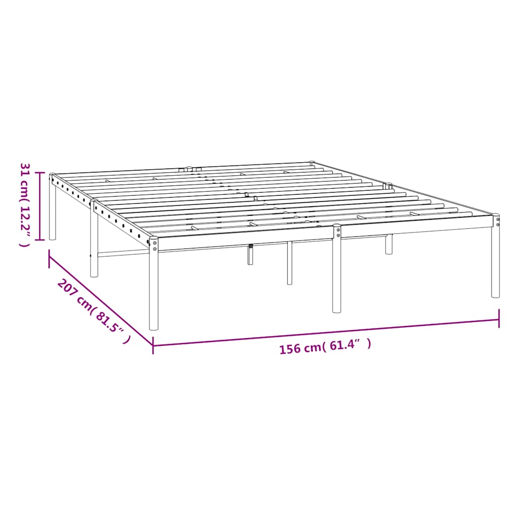 8720845721572_g_en_hd_7 vidaXL Metal Bed Frame without Mattress White 150x200 cm - Image 9