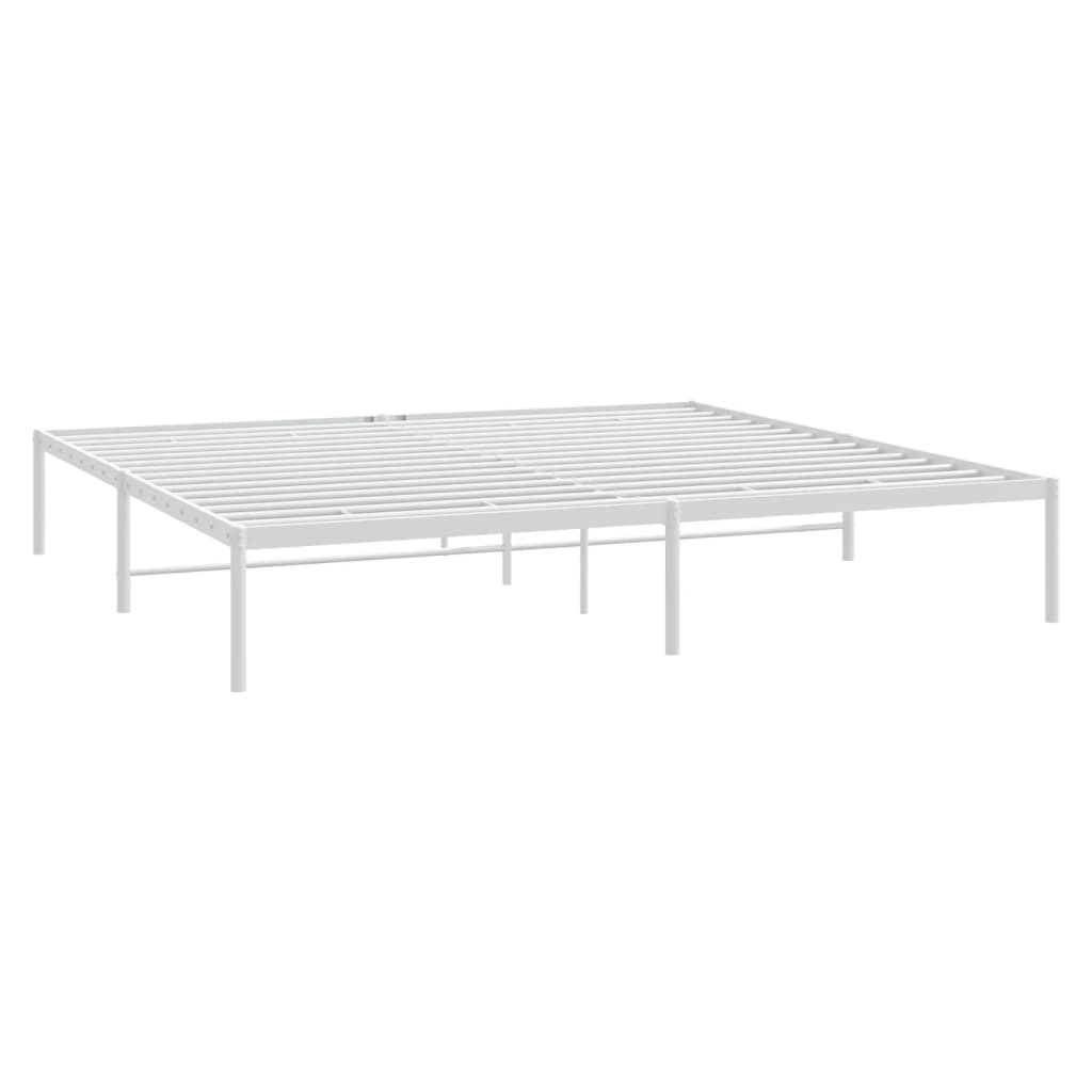 8720845721596_g_en_hd_1 vidaXL Metal Bed Frame without Mattress White 183x203 cm King - Image 3
