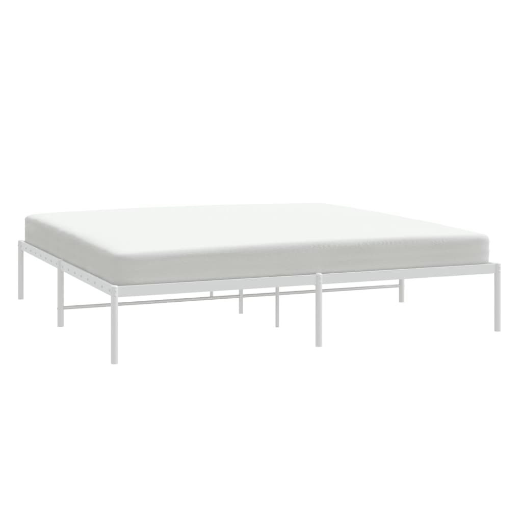 8720845721596_g_en_hd_2 vidaXL Metal Bed Frame without Mattress White 183x203 cm King - Image 4