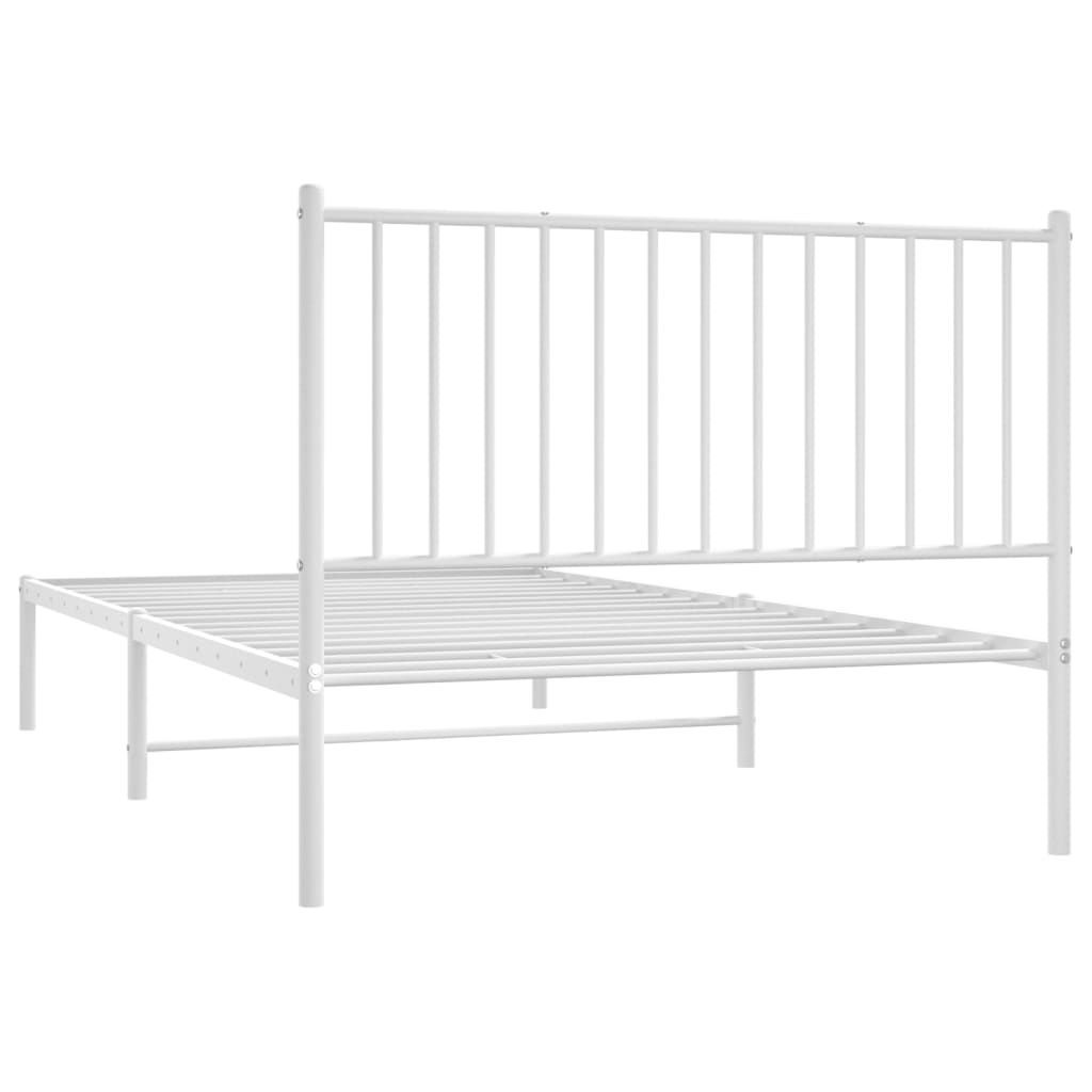 8720845721695_g_en_hd_5 vidaXL Metal Bed Frame without Mattress with Headboard White 107x203 cm King Single - Image 7