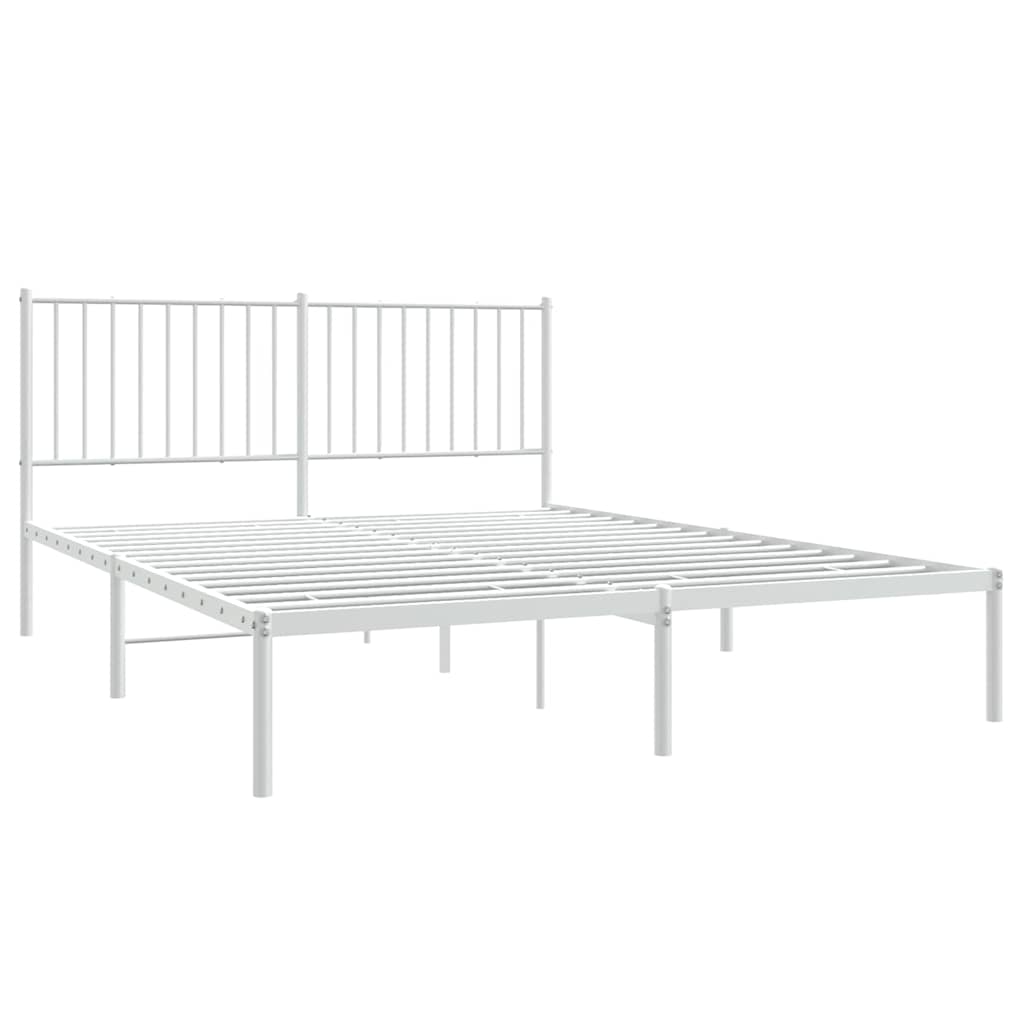 8720845721756_g_en_hd_2 vidaXL Metal Bed Frame without Mattress with Headboard White 150x200 cm - Image 4